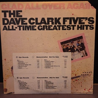 DAVE CLARK FIVE GLAD ALL OVER AGAIN ALL TIME GREATEST HITS PROMO 2-LPS   AL33460
