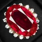 Intense Red Rubellite Tourmaline 17.17Ct 925 Sterling Silver Rose Gold Rings