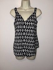 Banana Republic Black Print Twist Blouse Top 969287 NWT 2