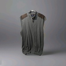 Roundtree  Yorke Big  Tall Full-Zip Gray Sweater Vest Size 3XT New With Tags