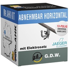 GDW Anhängerkupplung abnehmbar für Subaru Impreza 07-12 mit 13pol Elektrosatz