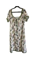 Cider Women's Floral Lace Dress Midi With Puffed Sleeves Size 14 (OXL)  NWT