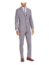 REACTION KENNETH COLE Mens Gray Flat Front Suit Separate Pants 31W/ 32L