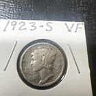 1923 S Mercury Dime 90% Silver VF