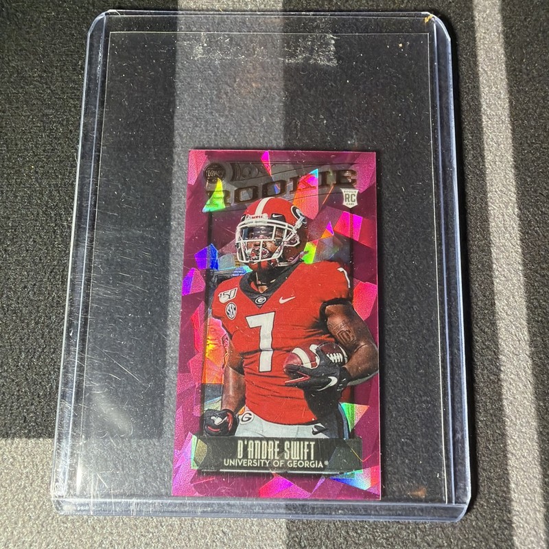 2020 D'ANDRE SWIFT PANINI LEGACY MINI PINK DIAMOND Cracked Ice SSP ROOKIE #10/10