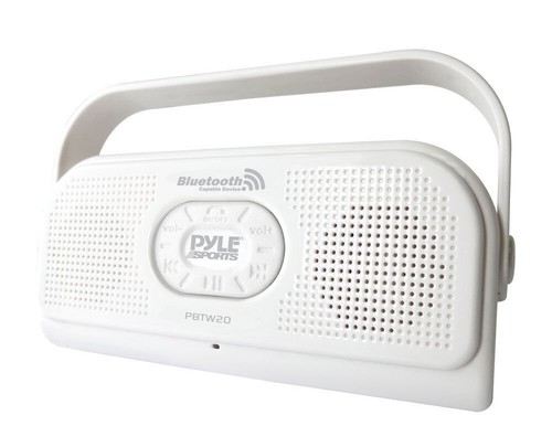 Pyle Home Audio Surf Sound Bluetooth Stereo Speaker W/ Mic - White New