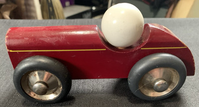 Vintage Vilac Red Race Car 6 1/2'' Long Wood