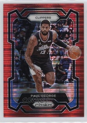 2023-24 Panini Prizm Red Seismic Prizm 117/299 Paul George #101 9bg