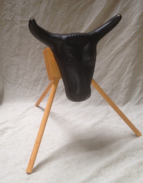 Jr Black junior Steer Head Team Roping Rope dummy gift rodeo stand New