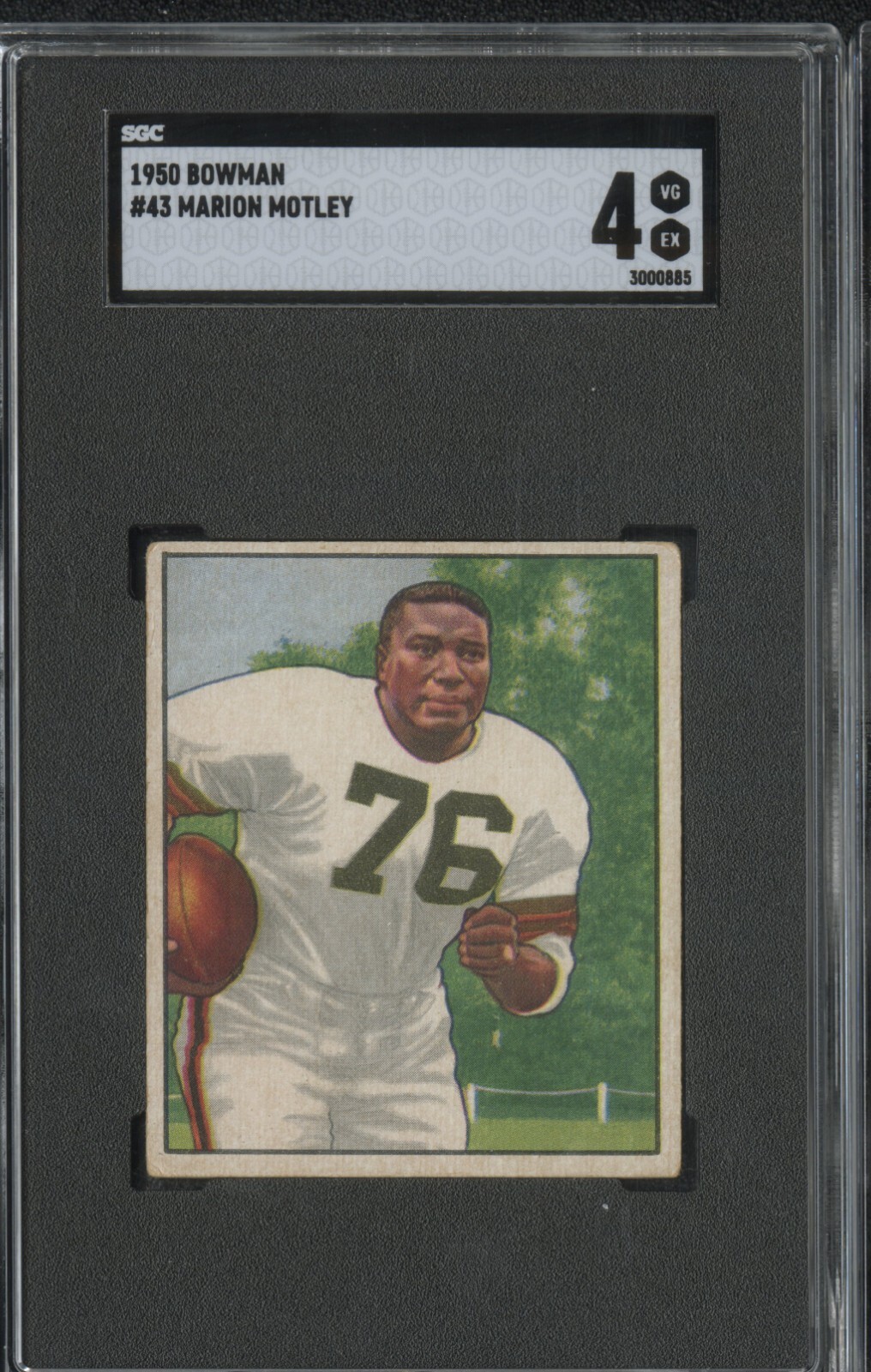 1950 Bowman Marion Motley Rookie RC #43 SGC 4 VG EX