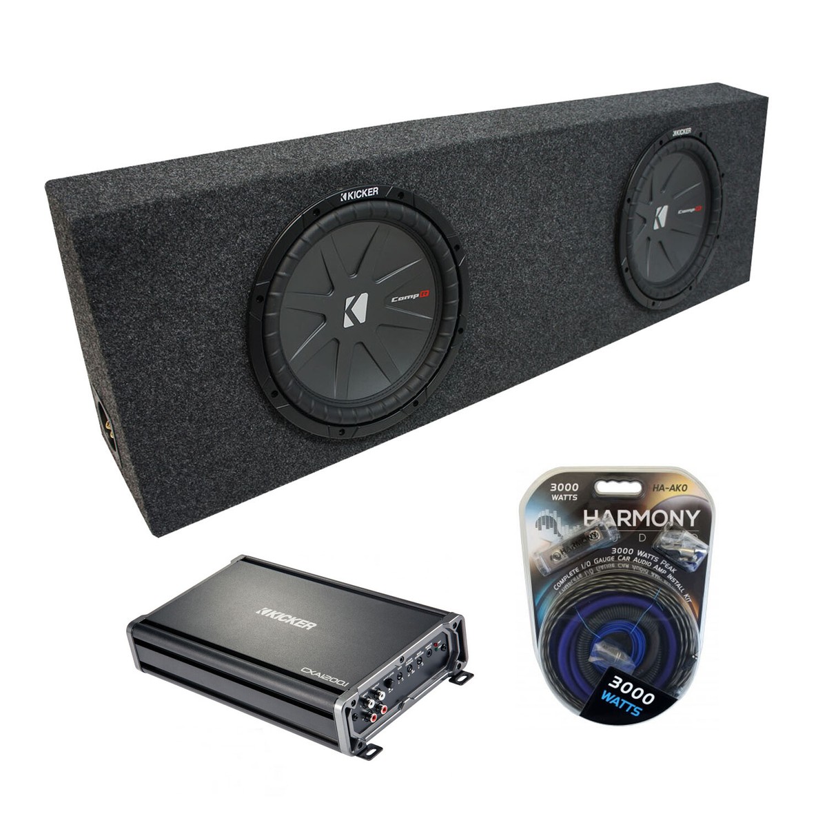 Kicker Dual 12 Inch Kicker Comp R Box 48DCWR122 – Dual 12″ Ported