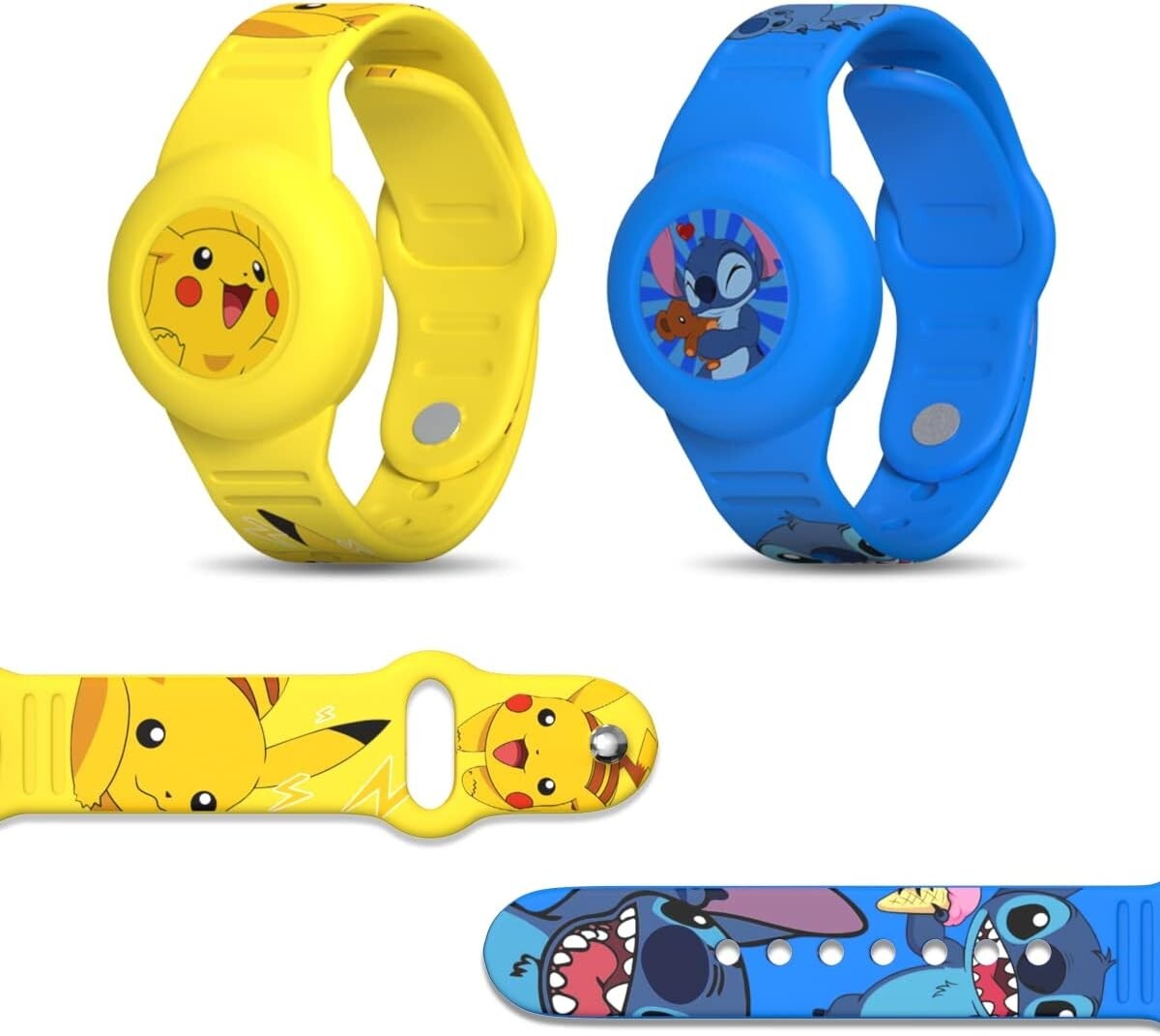 2Pack for Airtag Kids Bracelet, Cute Kid Air Tag Wristband Adjustable Hidden Wat