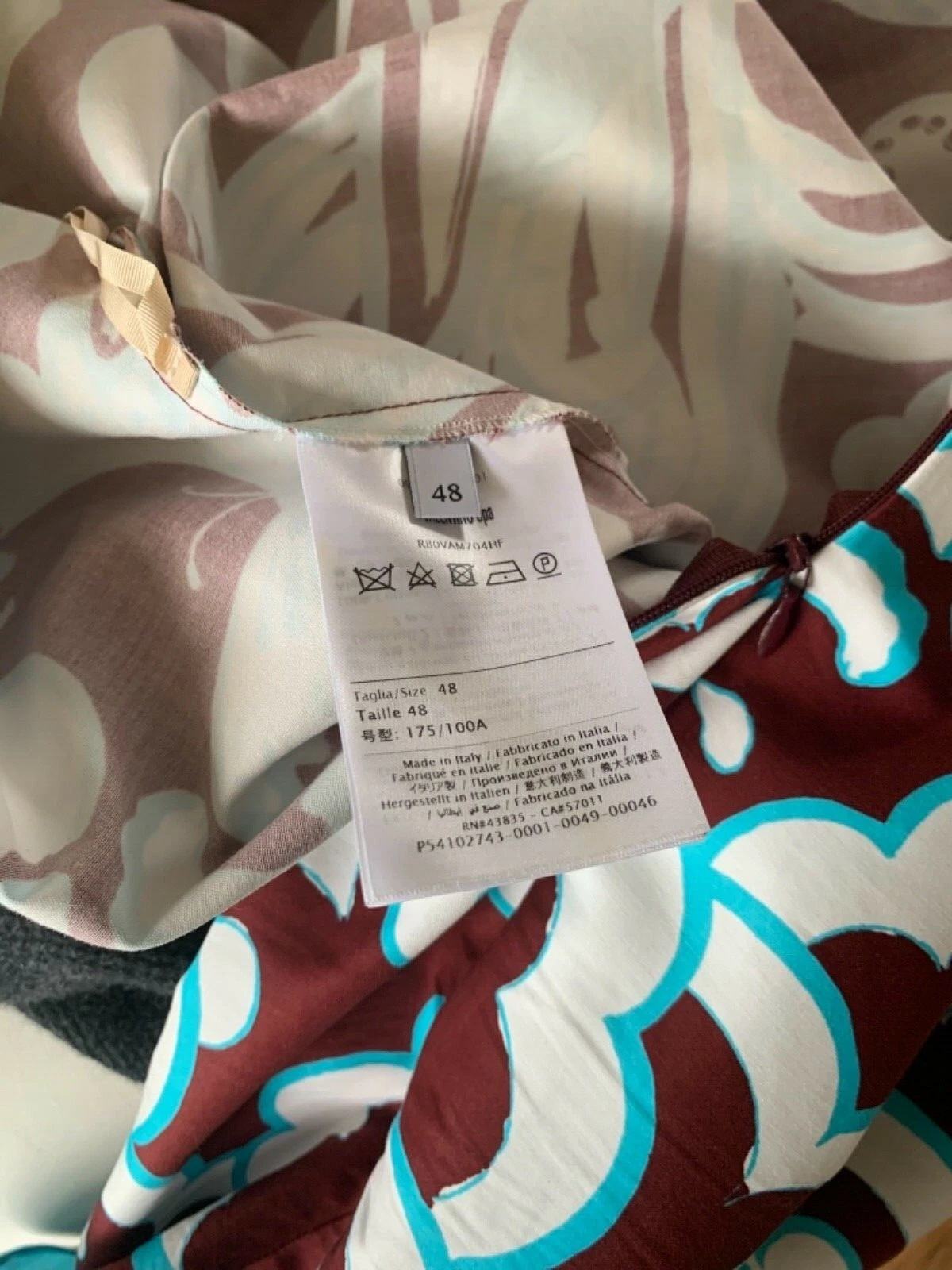 ABITO VALENTINO cotone 46 US 10 $3285 nuovo senza etichette immacolato