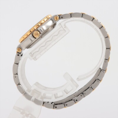 Authentic GUCCI 9700L Stainless Steel Watch Quartz Black Dial