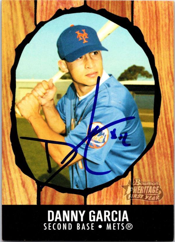 Danny Garcia signed baseball card Mets 2003 Bowman Heritage 1st
