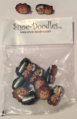 Raggedy Ann & Andy Shoe Croc Charms New In Pkg 10 Count Two Designs BOGG Bag etc