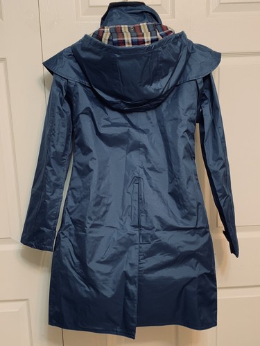 Lighthouse Outrider Womens Waterproof Coat Detachable Hood SZ 6 *26" (XS) BLUE - Picture 17 of 21