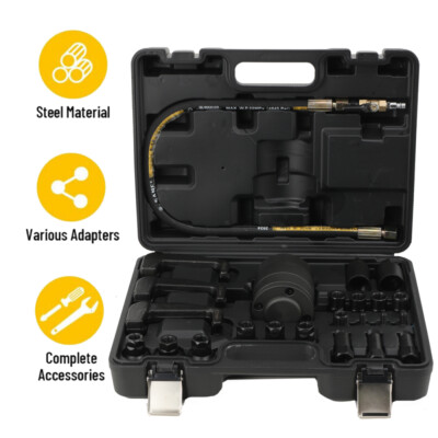 Pneumatic Diesel Injector Puller,Air Vibration Injector with 19 Adapters