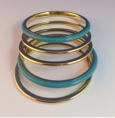 Michael Kors MKJ3378 Yellow Gold / Green 5 Piece Bracelet  display picture 3