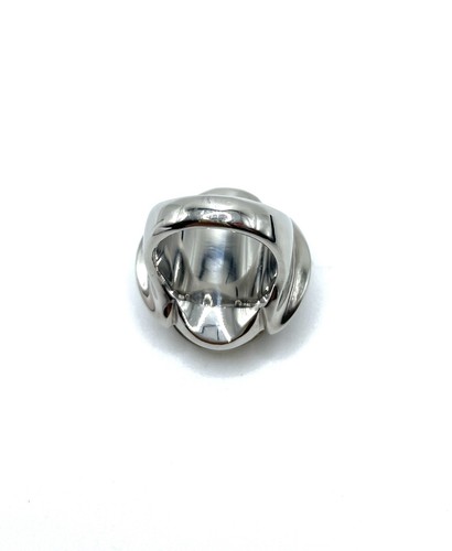Vintage Massive Multifaceted Smokey Quartz Stainless Steel Dome Statement Ring - Picture 10 of 11