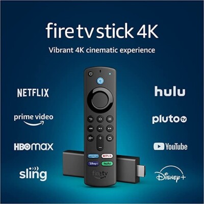 Fire TV Stick 4K streaming device with latest Alexa Voice Remote 