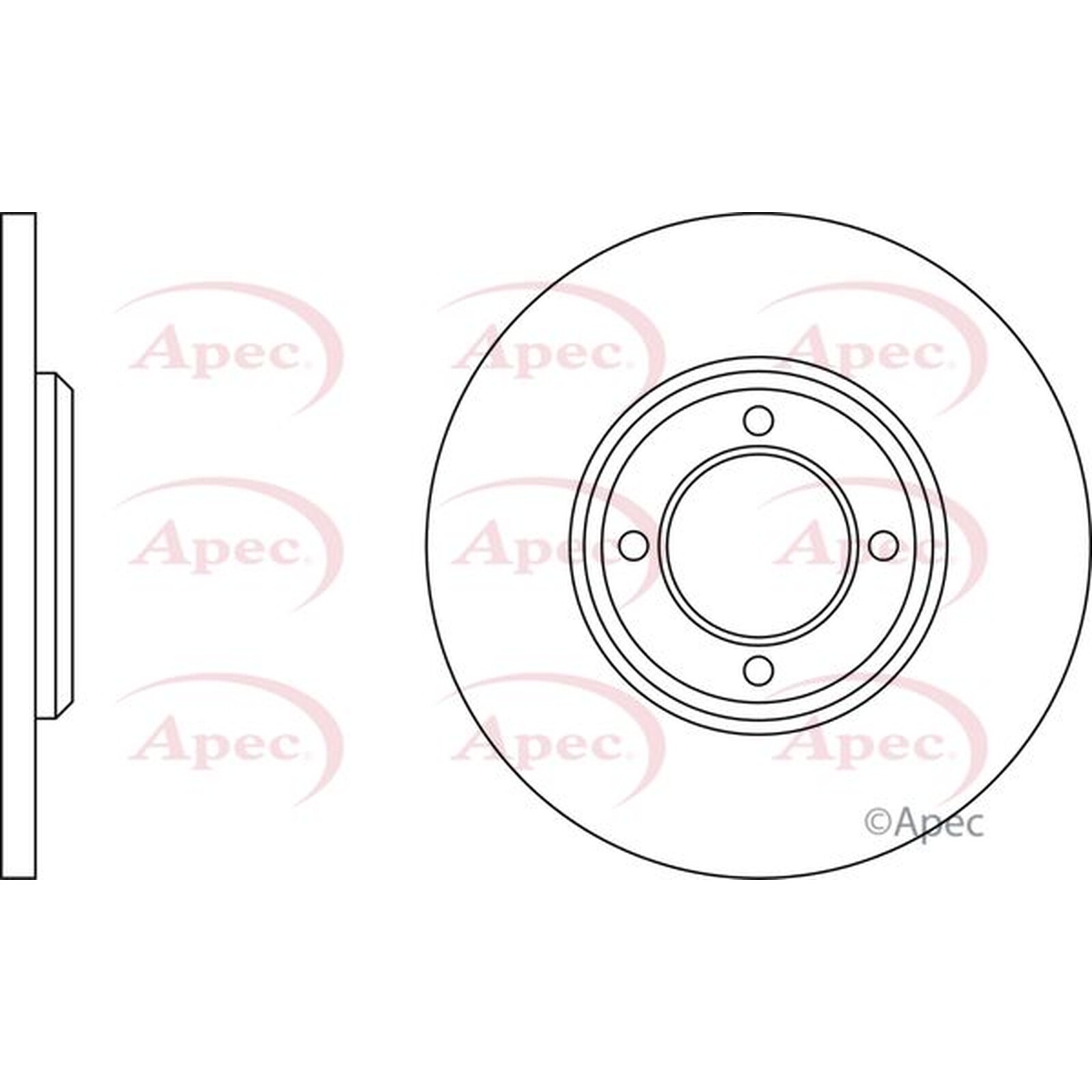 Apec Front Brake Disc (DSK264) - OE High Quality Precision Engineered Part