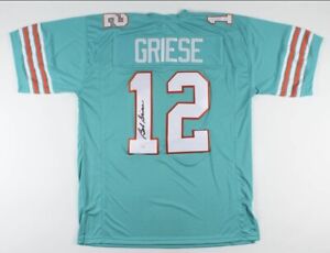 بروفوتو Bob Griese SIGNED #12 Miami Dolphins size XL custom Jersey w/JSA ... بروفوتو