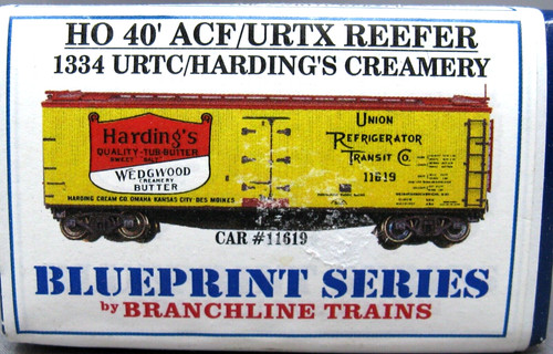 BRANCHLINE TRAINS #1334 Hardings Creamery 40' ACF/URTX FRIGORÍFICO, FUERA DE SERVICIO C9 | Zustand: New