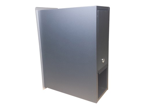 STAINLESS STEEL RECTANGLE LETTERBOX FENCE WALL MOUNT BRICK MAILBOX + 2 NUMBERS - Picture 5 of 12