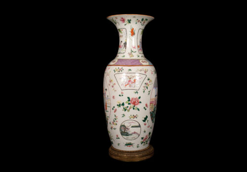 Eine Große Famille Rose Porzellan Vase , China 19. Jh. Qing Daoguang / Xianfeng - Bild 5 von 12