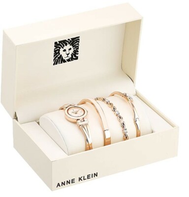 NIB Anne Klein AK/3284LPST Swarovski Crystal-Accented Watch  display picture 3