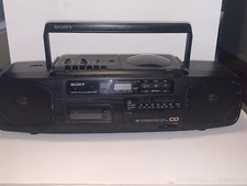Sony CFD-55 AM/FM Radio Cass/CD Boombox- Parts Only Powers On- Can  t Tune In