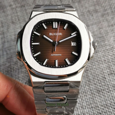 NH35A/PT5000/Miyota Men's Automatic Watch Bliger 40mm Brown Dial Sapphire Glass