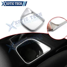 Matte Silver Inner Center Water Cup Holder Bezel Cover For Toyota RAV4 2013-2018