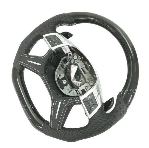 OEM MERCEDES AMG 13~18 G63 ML63 GL63 G550 G65 PIANO BLACK NEW STEERING WHEEL - Picture 2 of 3