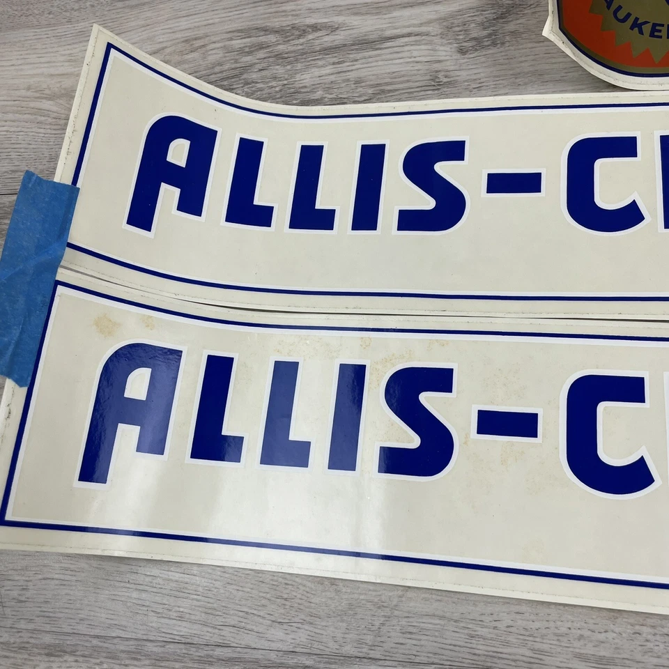 Juego de calcomanías de campana de colección NOS Allis Chalmers TRACTOR Milwaukee B-A-AC Foto 3 de 4