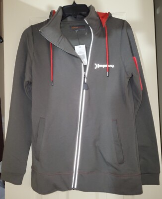 Orange Theory Women s diagonal full zip up detachable hoodie size small