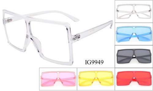 Gafas de sol cuadradas vintage de gran tamaño con marco grande de moda para mujeres, hombres, adolescentes - Imagen 1 de 20