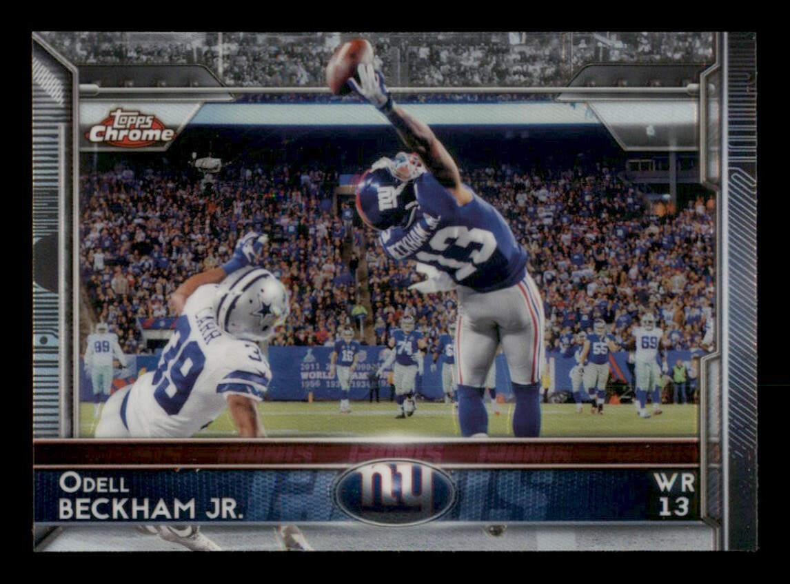 2015 TOPPS CHROME ODELL BECKHAM JR. REFRACTOR #18 MINT GIANTS RAVENS THE CATCH!