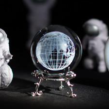 2.3 inch 60mm Clear Crystal Glass Ball Paperweight 3D Laser 60mm Globe