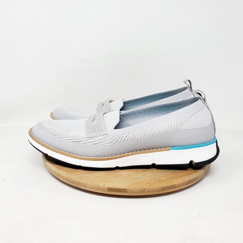 Cole Haan 4.ZeroGrand Shoes Womens 7 Grey Stitchlite Penny Loafer Casual Knit - Picture 7 of 13