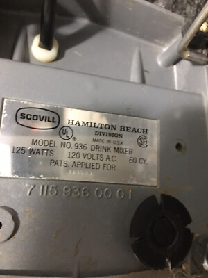 VINTAGE Hamilton Beach Scovill Commercial 3 Speed Milkshake Maker