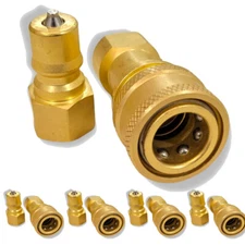 1/4" Brass Quick Disconnect Coupler Carpet Cleaning for Wands Hose Kits 5 Sets