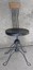 antique victorian swivel office desk chair twisted wire feet metal seat oak back