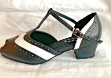 Ladies Black/White Jive, Lindyhop, Salsa, Ballroom Dance Shoes - UK Sizes 3 - 8