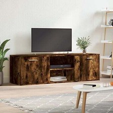 Rustic TV Stand Vintage Industrial Media Cabinet Storage Shelf Door low unit