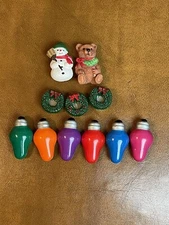 Vintage Christmas Button Covers LOT of 11pc Set Christmas Party Accessories