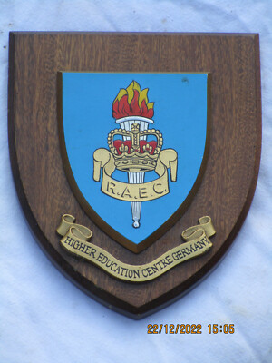 Regimentswappen: Higher Education Centre Germany, R.A.E.C., Wall Plaque
