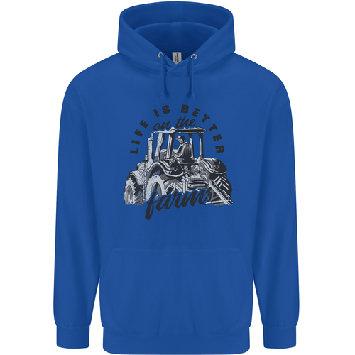 Tractor Life Is Better Farm Funny Farming Childrens Kids Hoodie - Picture 38 of 80