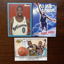 (3) Gilbert Arenas Insert Topps All Star Altitude Bowman Blue /1948 UD Glass